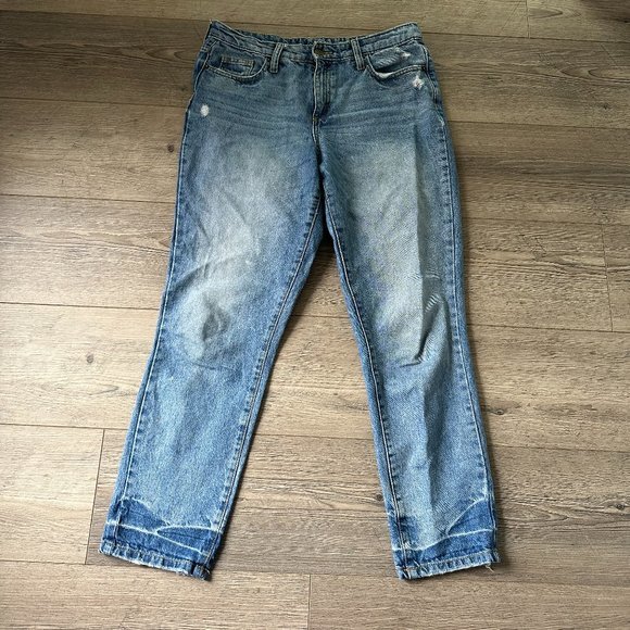 Universal Thread Distressed Jeans Denim Straight Leg Size 6 - Picture 2 of 6